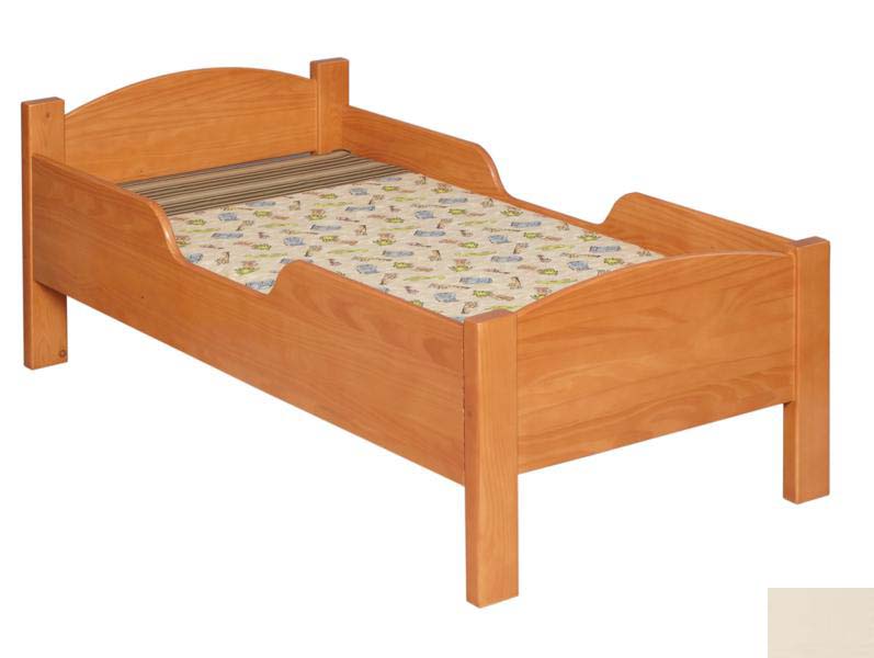 Traditional No Cut Toddler Bed In Linen