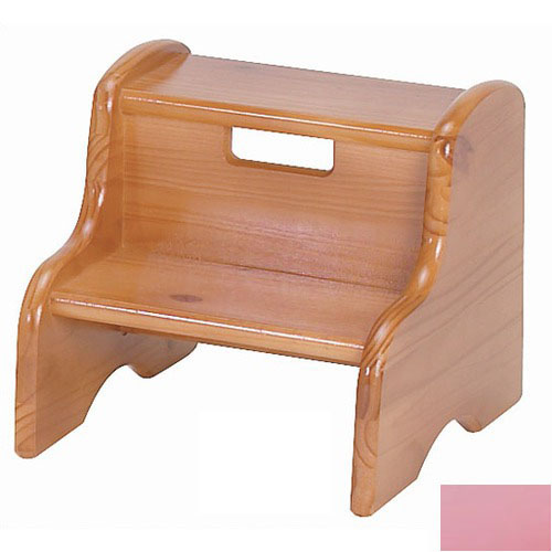 105wdsp Wooden Step Stool In Soft Pink