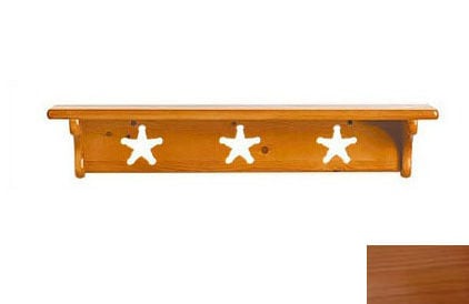 1230host Wall Shelf Without Pegs - Star In Honey Oak
