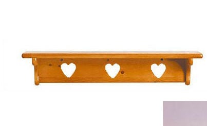 1230lavht Wall Shelf Without Pegs - Heart In Lavender