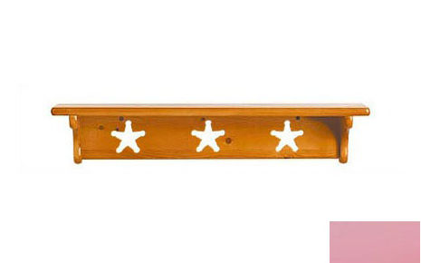 1230spst Wall Shelf Without Pegs - Star In Soft Pink