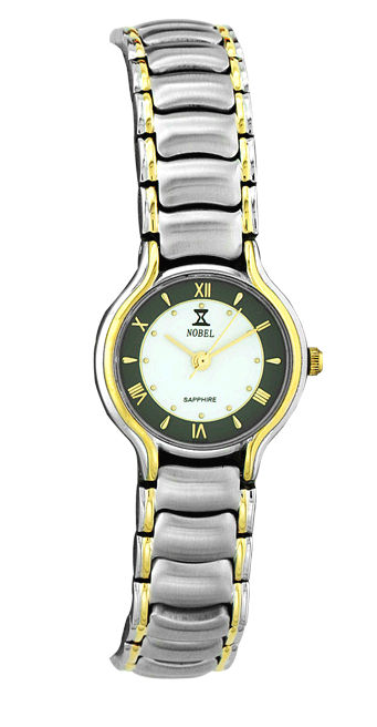 N 705 Lw Stainless Steel Two-tone Ladys Watch White-gray Dial Swiss Movement Sapphire Crystal Water-resistant 3 Atm