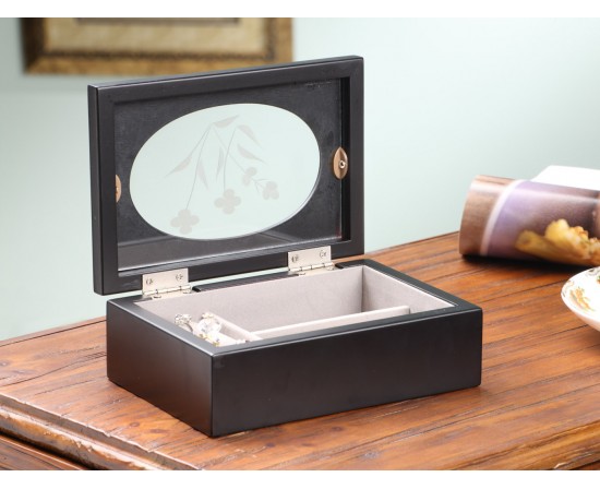 Jb1035box-blk Jade Mini Jewelry Box