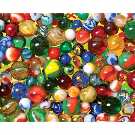 White Mountain Puzzles WM846 Jigsaw Puzzle 1000 Pieces 24 in. x 30 in. Lose Your Marbles
