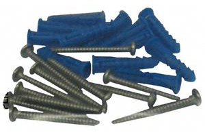 Triton Products Lb-mhks 12 Steel Screws And 12 Plastic Wall Anchors For Mounting Stainless Steel Pegboard System Lb18-s And Lb18s-kit