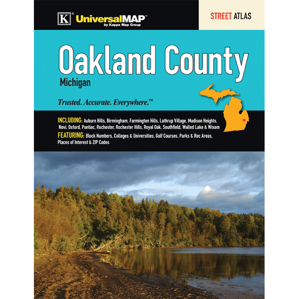 Universal Map 0762574259 Oakland County MI Atlas