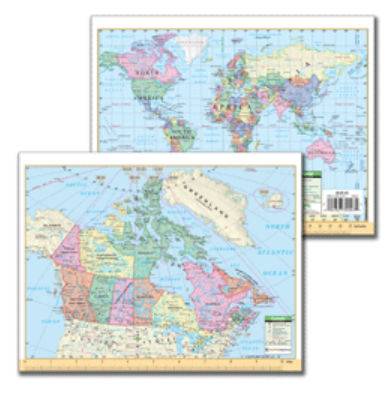 0762564075 Canada And World Notebook Map