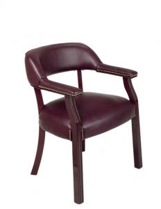 Office Star TV230JT4 Traditional Guest Chair with Wrap Around Back Mahogany Wood