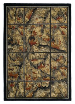 95520804 Lodge-themed Area Rug - Camouflage Grid - Scatter