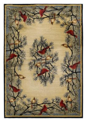 95520809 Lodge-themed Area Rugs - Cardinal In Pine - Scatter