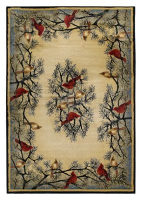 95520909 Lodge-themed Area Rugs - Cardinal In Pine - Runner