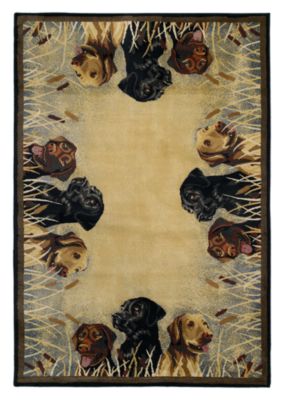 95521010 Lodge-themed Area Rug - Labs In Marsh - Accent