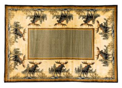 95519652 Lodge-themed Area Rug - Northwoods Moose - Room Size - 5.25 Ft. X 7.5 Ft.
