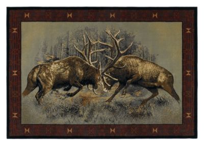 95521116 Lodge-themed Area Rug - Fight For Dominance - Room Size