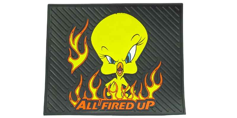 0241062 Plasticolor Tweety Bird All Fired Up Rubber Utility Mat