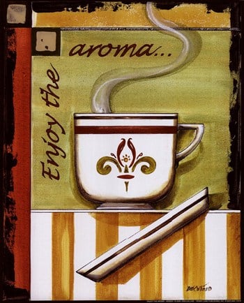 Co-pen Enjoy The Aroma Poster Print By Deb Collins -8 X 10