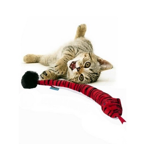 14" Snake Cat Toys With Pom Pom Tail