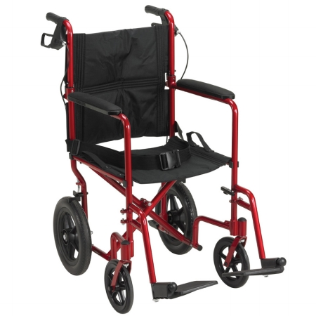 Drive Medical Exp19ltrd Lightweight Expedition Transport Wheelchair With Hand Brakes