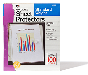 Charles Leonard Chl48281 Sheet Protectors Non Glare 10-box