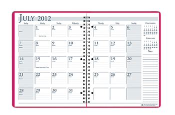 Hod26305 Academic Monthly Planner 8 .50 X 11 Pink Wirebound The Product Will Be For The Current Year