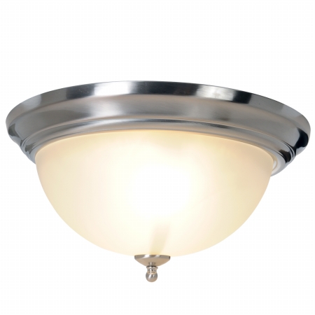 Quality Home Items 617264 Sonoma Lighting Collection, 2 Light Flush Mount, Brushed Nickel Null