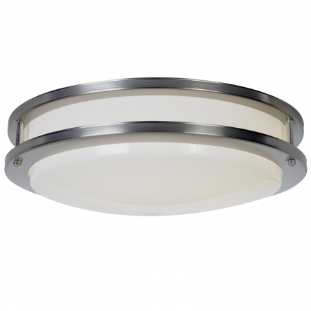 614018 Flush Mount Ceiling Fixture With Stainless Trim 15 X 4-3/4 In. Satin