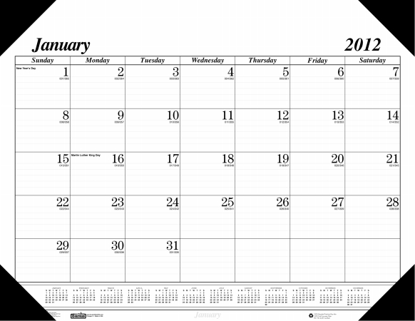 Hod0124 Economy Compact Desk Calendar