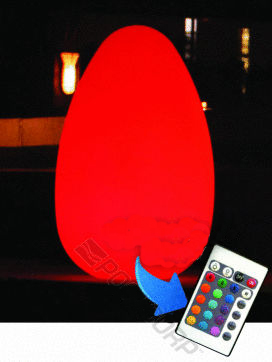 131777 Large Alpha Led Egg With Remote (waterproof-floating)