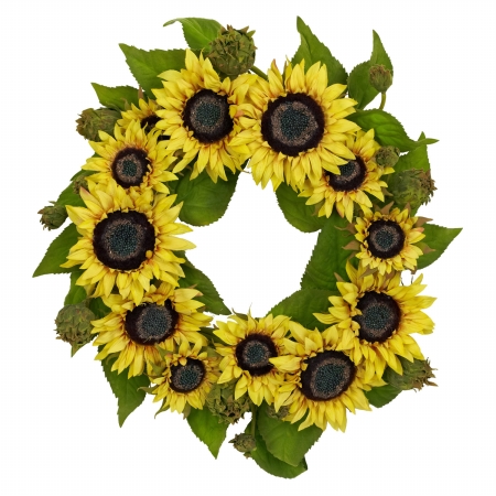 22 In. Sunflower Wreath