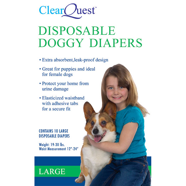 Clearquest Disposable Doggy Diapers Sm