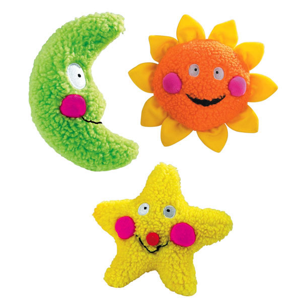 Zanies Smiling Toy Green Moon 8 In