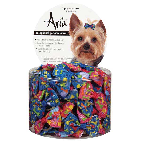 Aria Puppy Love Bow Canister 100 Pcs