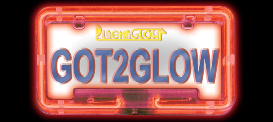 PlasmaGlow 10128 Orange Neon License Plate Frame 