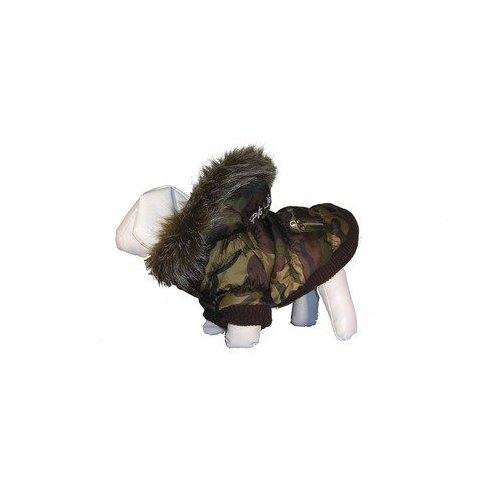 Large Deer Pattern Fashion Parka With Removable Hood