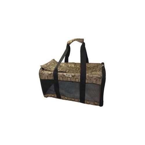 Medium Airline Approved Zippered Folding Cage Carrier - Plaid Design