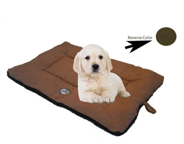Pet Life Pb1brmd Medium Eco-paw Reversible Pet Bed - Brown And Cocao