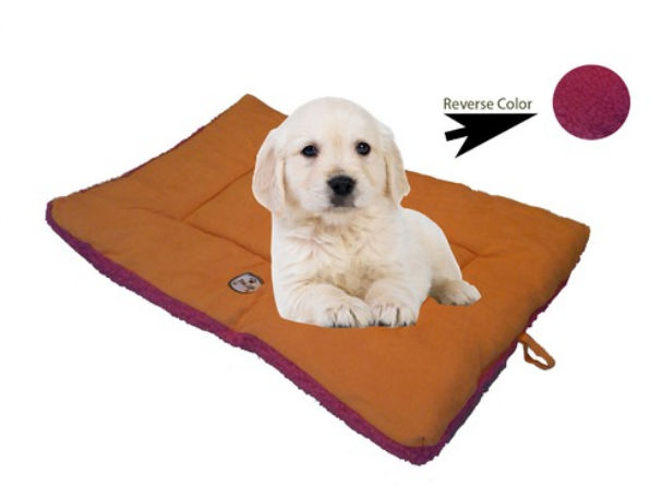 Pet Life Pb1opklg Large Eco-paw Reversible Pet Bed - Hot Pink And Orange