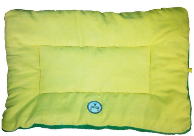 Pet Life Pb1yglg Large Eco-paw Reversible Pet Bed - Yellow And Green