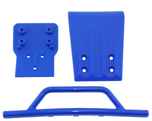 Front Bumper And Skid Plate For Traxxas Slash 4 X 4 - Blue
