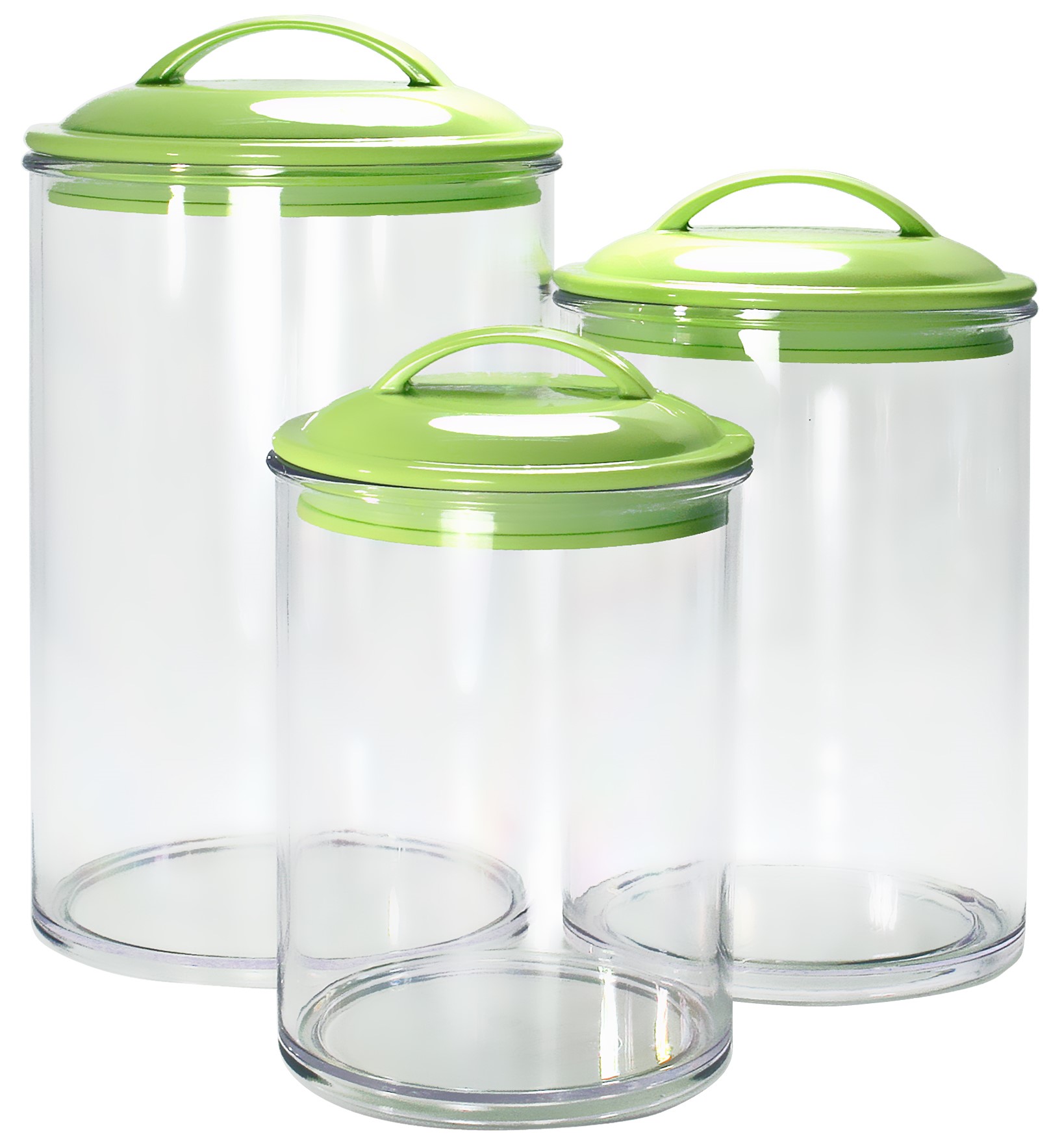 11191 3pc Acrylic Canister Set Lime