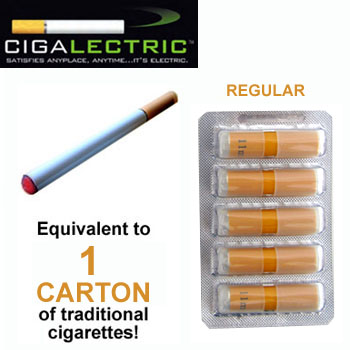 Sunrise Wholesale Merchandise PP2879 Cigalectric(tm) Electronic Cigarette Replacement Cartridges (regular)