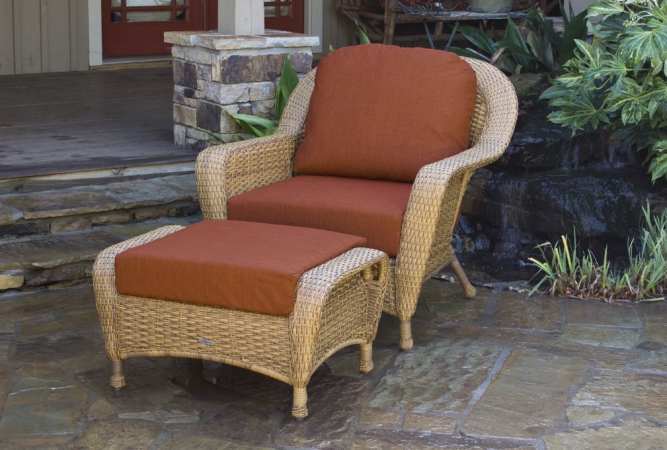 Lex-co2-m Sea Pines chair and ottoman bundle - mojave