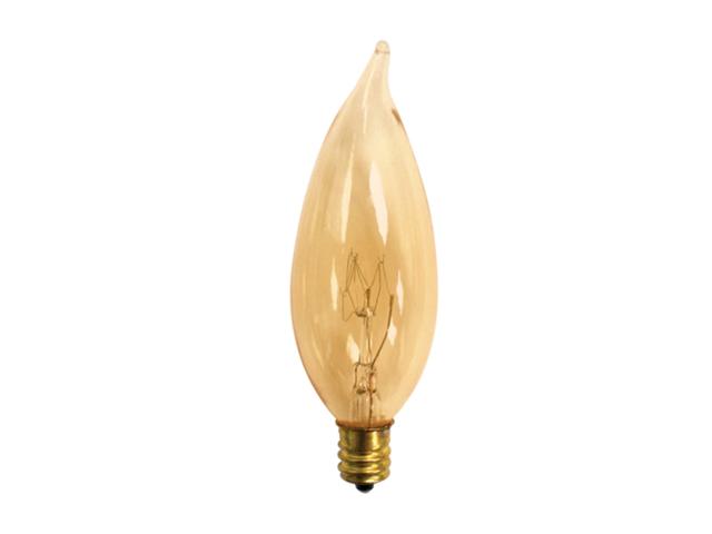 412040 40 Watt 130 Volt Ca10 E12 Candelabra Base Antique Turn Tip Decorative Light Bulb - Pack Of 35