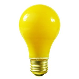 103040 40 Watt 130 Volt A19 Standard Base Long Life Bug Light Bulb - Yellow - Pack Of 12
