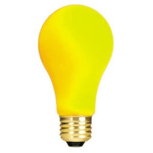 25 Watt 120 Volt A19 Standard Base Incandescent Light Bulb - Ceramic Yellow