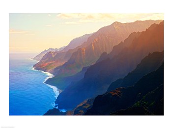 Pvt-superstock Sal1505317 Mountain Range At Sunrise Na Pali Coast Kauai Hawaii Usa -24 X 18 Poster Print