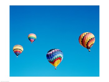 Pvt-superstock Sal4425691 Low Angle View Of Hot Air Balloons In The Sky Albuquerque New Mexico Usa -24 X 18 Poster Print
