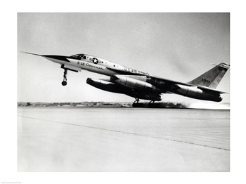 Pvt-superstock Sal25544104 Side Profile Of A Bomber Plane Taking Off B-58 Hustler -24 X 18 Poster Print
