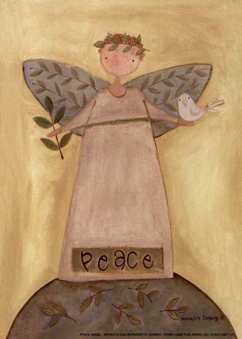 Co-pen C01ber337 Peace Angel Poster Print By Bernadette Deming -5 X 7