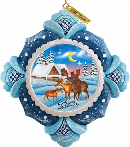 6102419 General Holiday Moose Family Ornament 4.5 In.